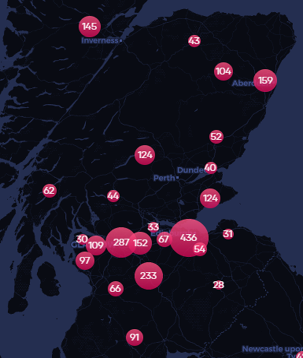 Image two: Companies in the net zero supply chain by local authority Image two: Companies in the net zero supply chain by local authority
